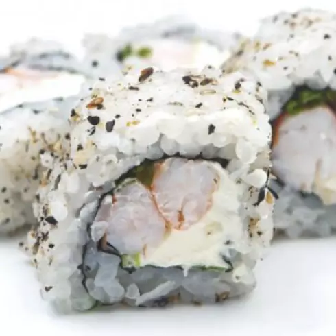 Filadélfia de camarão cozido