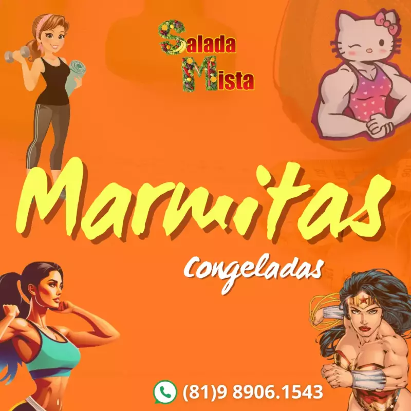 Só MARMITAS (15 unidades) + BRINDE!