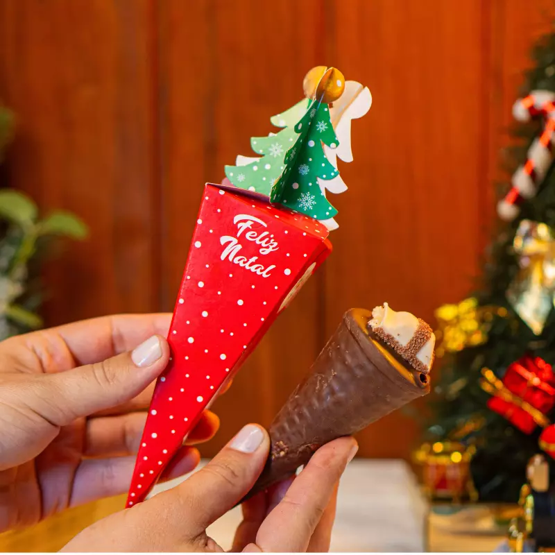 CONE TRUFADO NINHO  COM NUTELLA