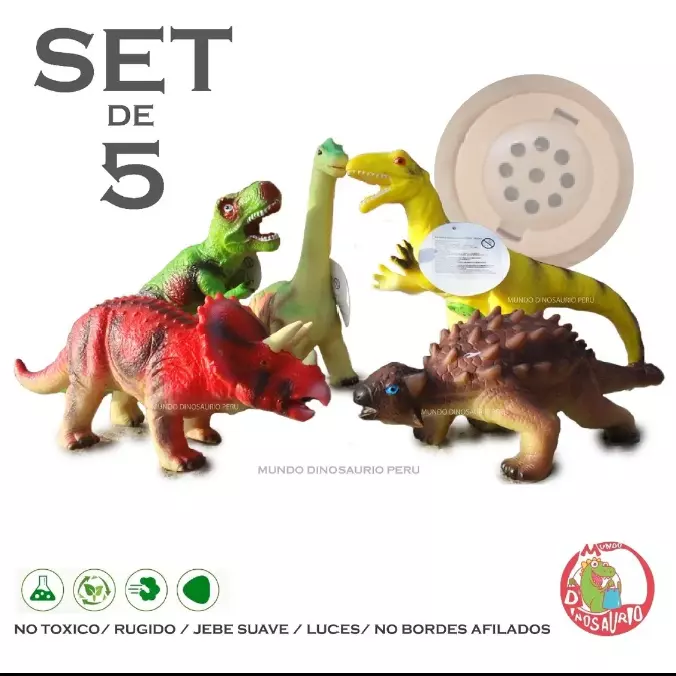 Set 5 Dinosaurios Jurassic medianos