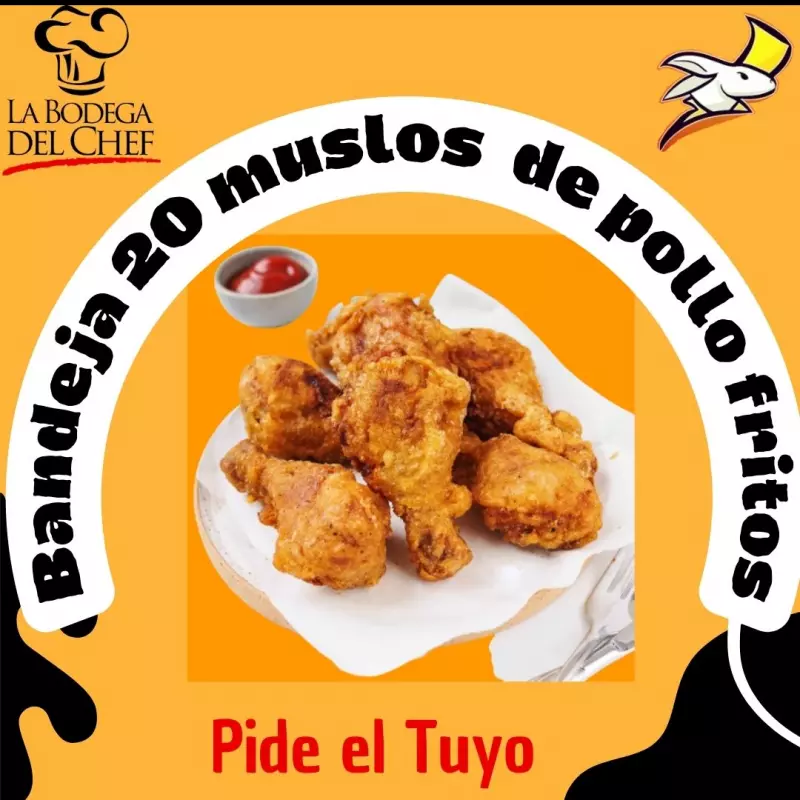 Bandeja 20 muslos de pollo