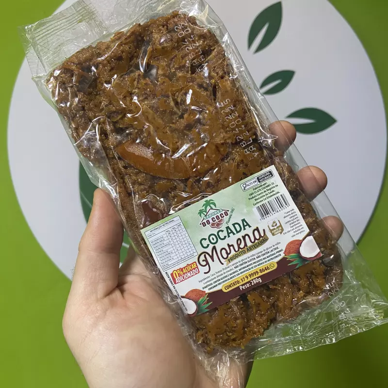 Cocada morena zero açúcar