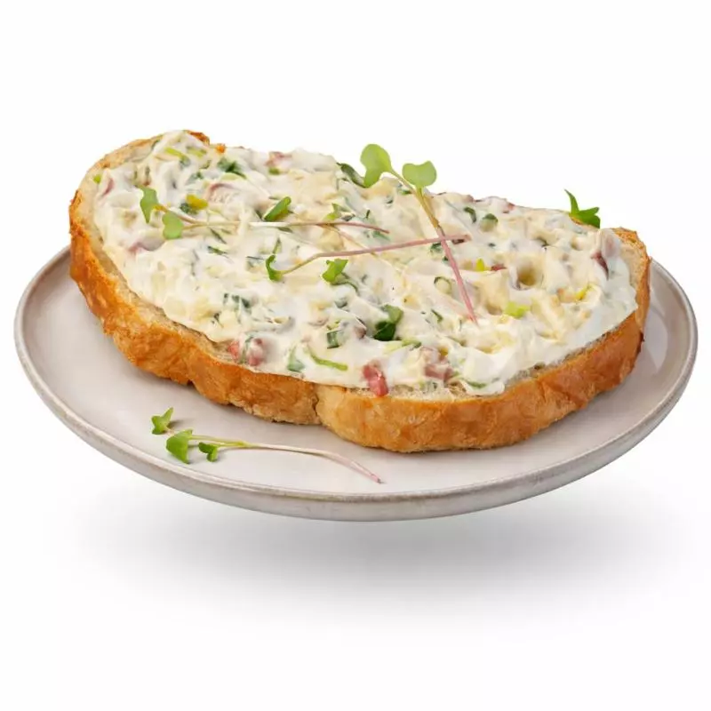 Toast Cream Cheese, Alho Poró, Bacon