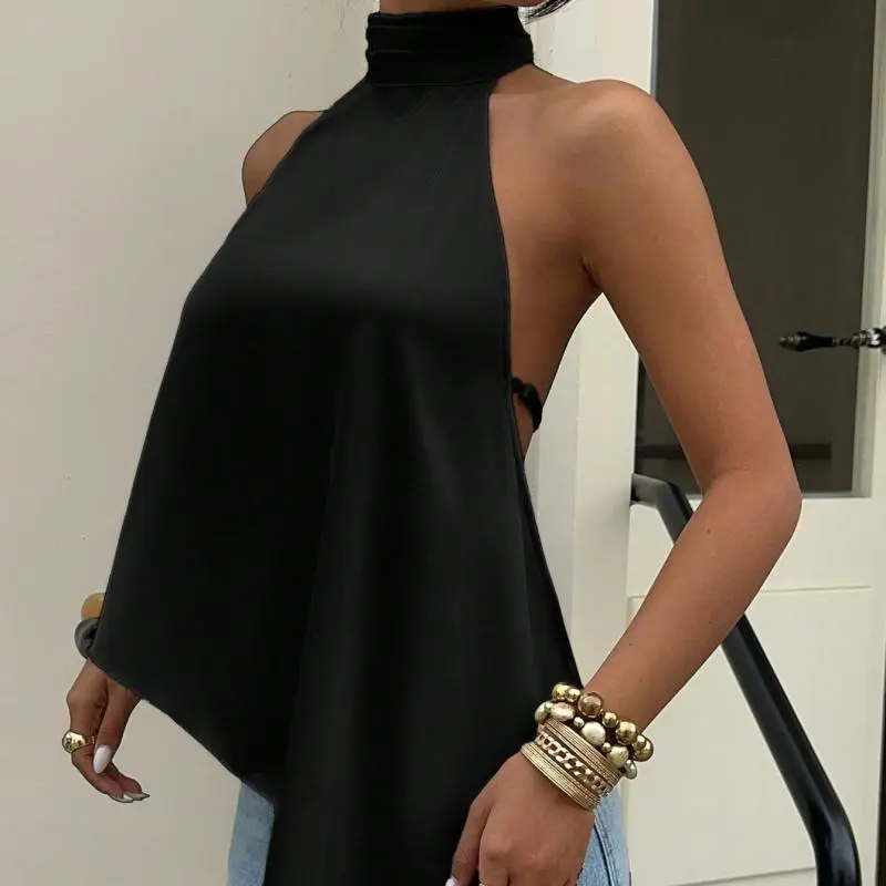 Blusa satén cuello