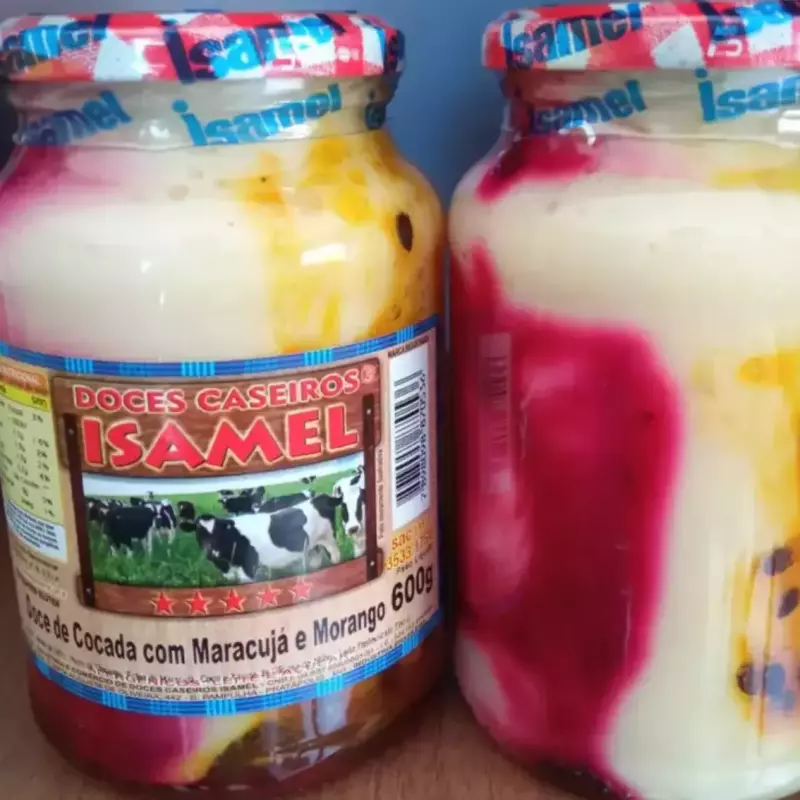 Doce Cocada Maracujá c/ Morango 600g