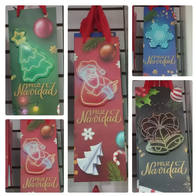 Bolsa Regalo botellera Escarchada 3D