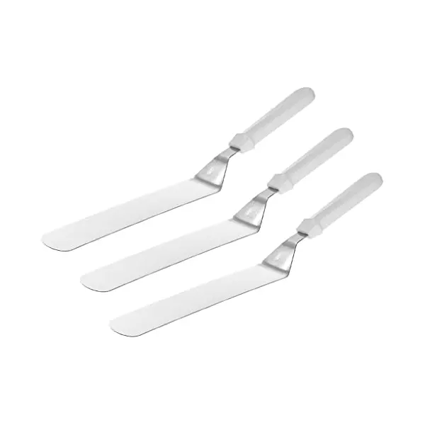 Espátula con angulo mango plateado