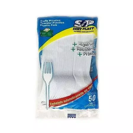 Garfo Plástico 50 Unidades