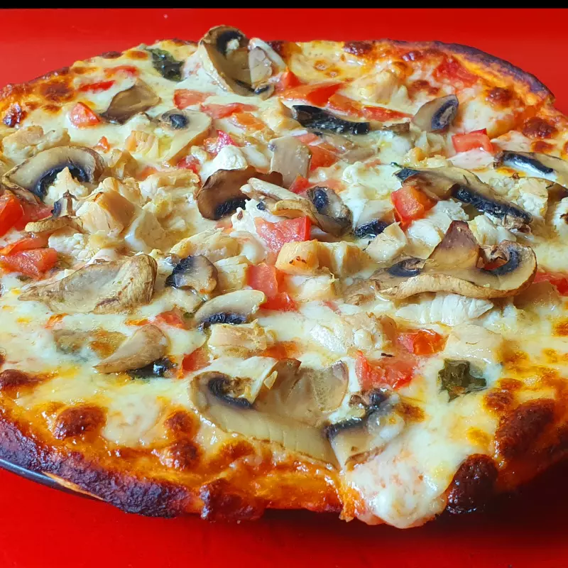 2 Pizzas POLLO Rojas
