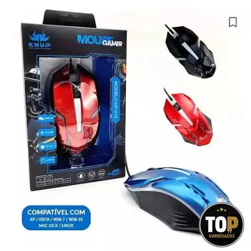 Mouse gamer 3 botoes knup KP-V15)