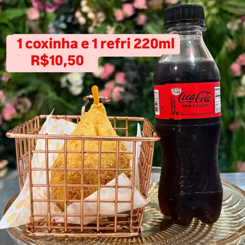 Coxinha e 1 refri 220ml