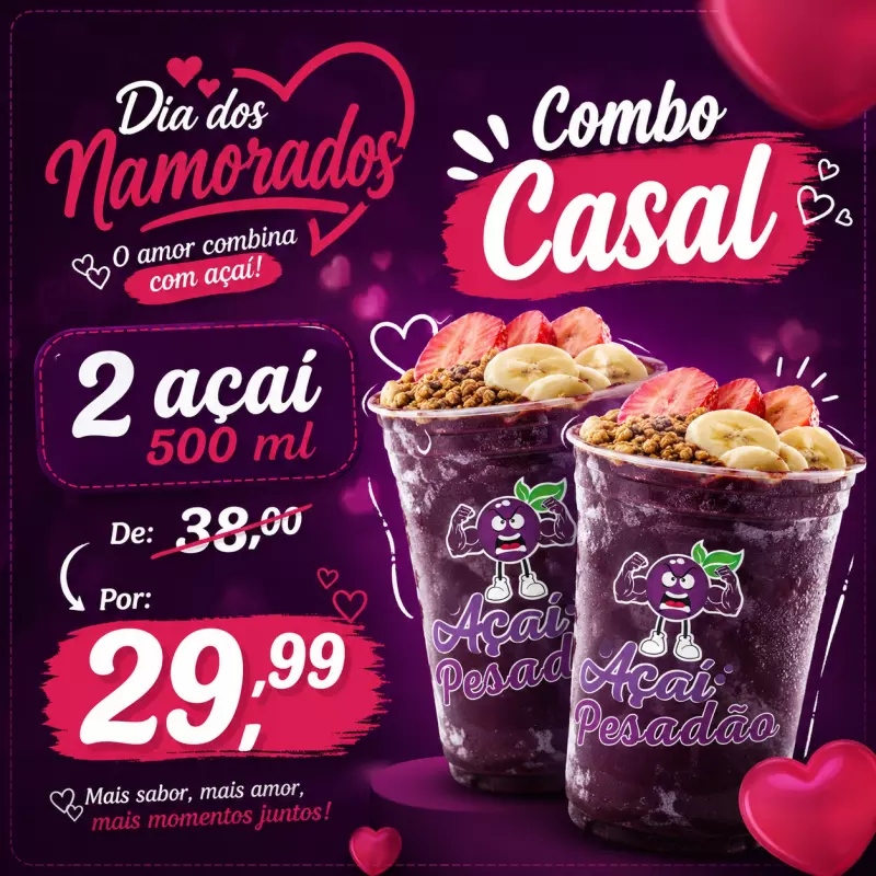Promoção dia dos namorados 2×500 ml