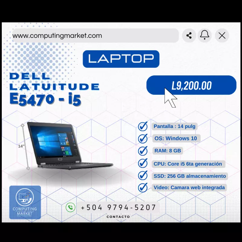 Laptop Dell Latitude E5470 - i5
