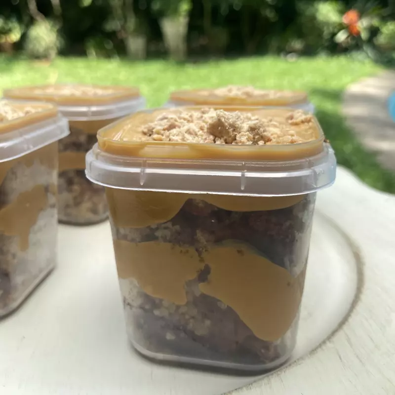 Bolo de paçoca congelado