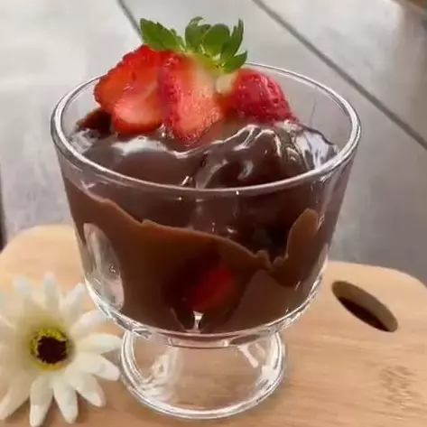 Morango com chocolate