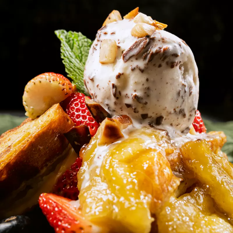 Tostada Francesa Banano Flambeado