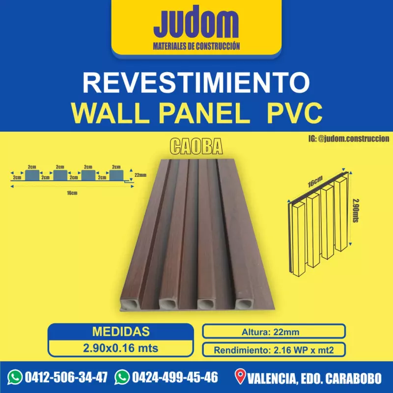 WALL PANEL 2.90x0.16 mts CAOBA