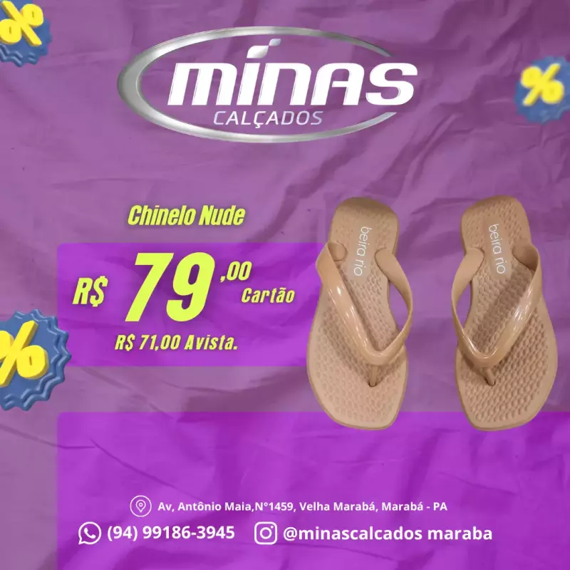 Chinelo Nude RF:8551100