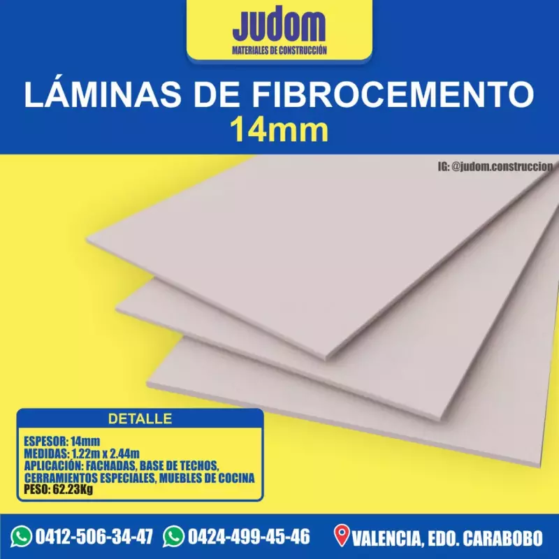Lamina de Fibrocemento Eteboard 14mm