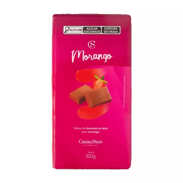 Tablete ao Leite Morango 100g