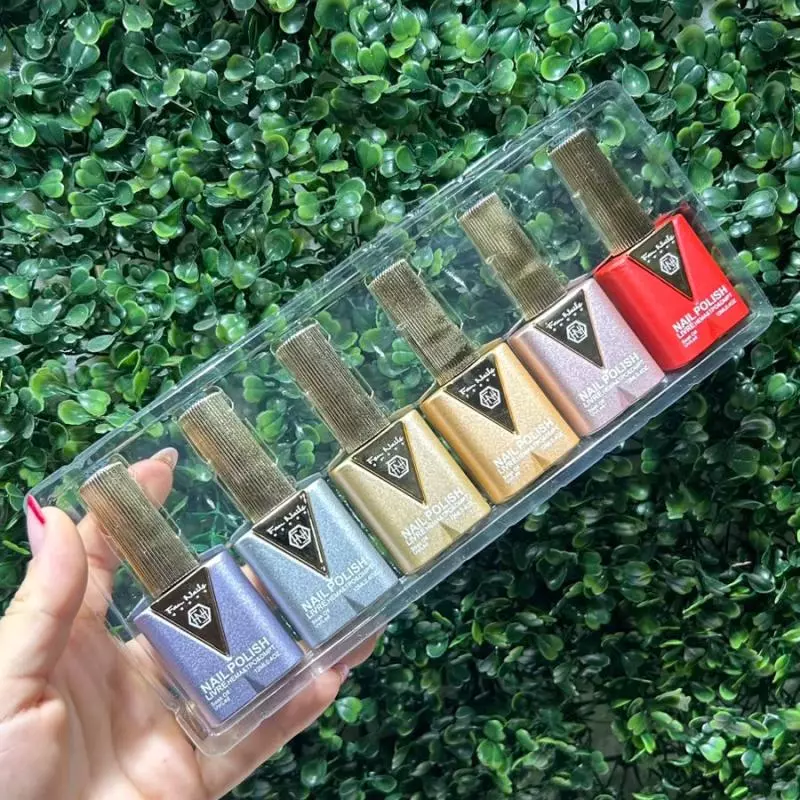 Coleçao glow fan nails C/ 6 unidades