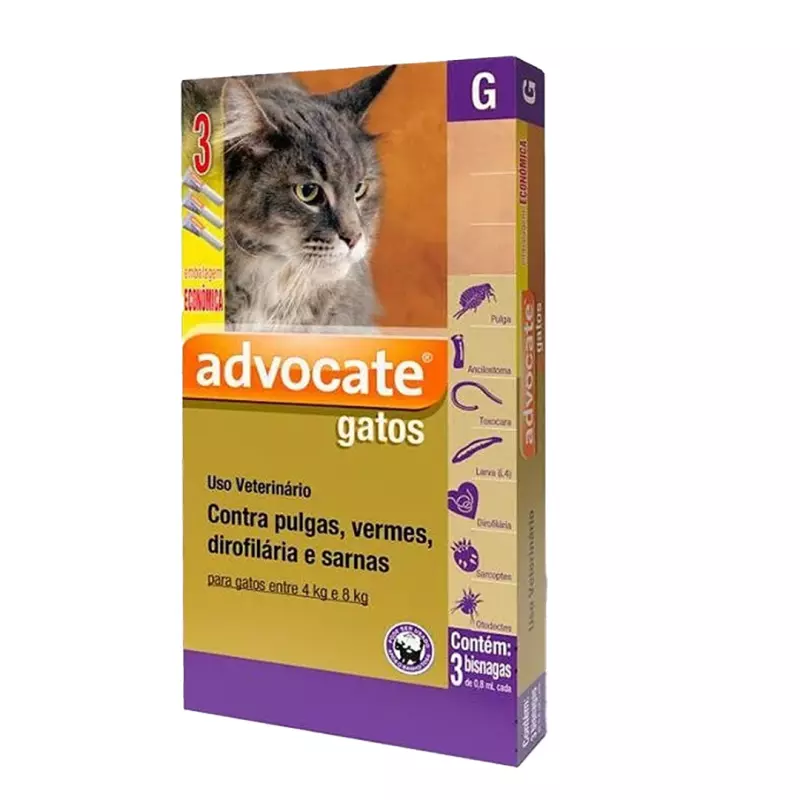 ADVOCATE GATOS 3 X 0.8 M - CAIXA COM