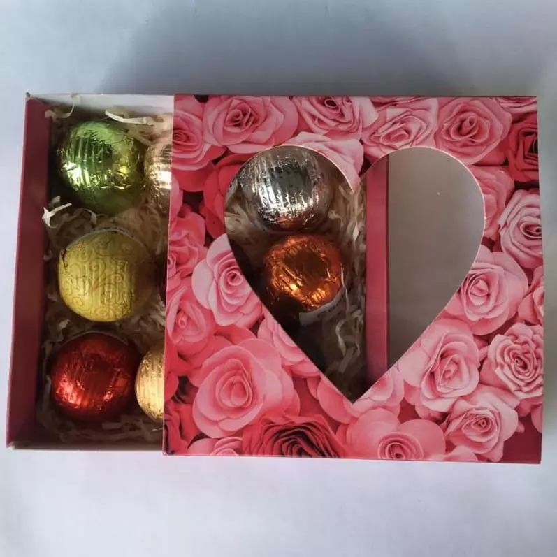 Caixa de coração com bombons