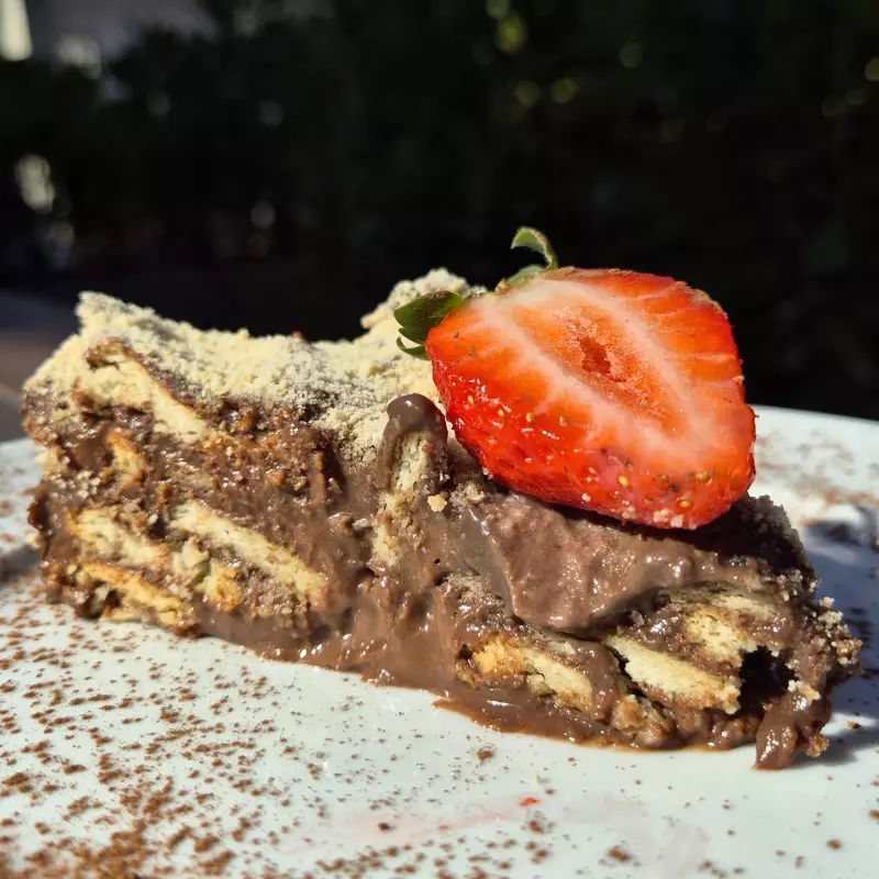 Palha italiana de chocolate