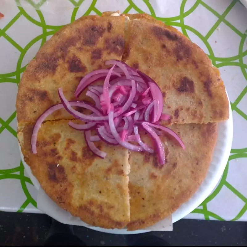 Tortilla rellena de camarón c/queso