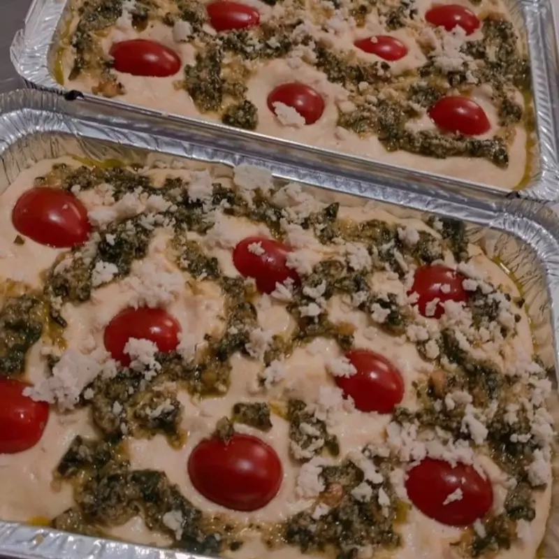 Focaccia caprese vegana congelada