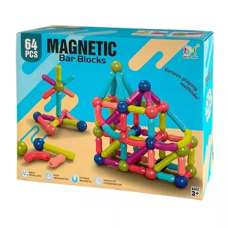 BARRAS MAGNÉTICAS 64 PIEZAS