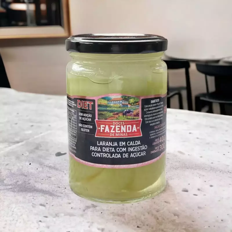 Doce de laranja em calda diet