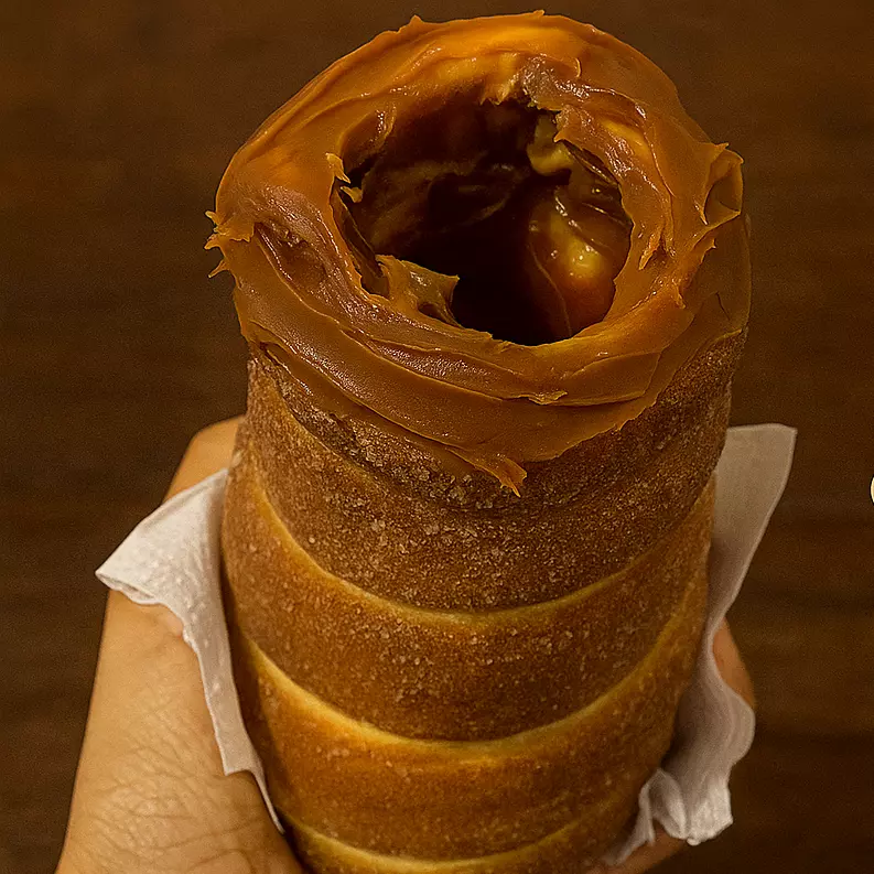 Trudel com doce de leite