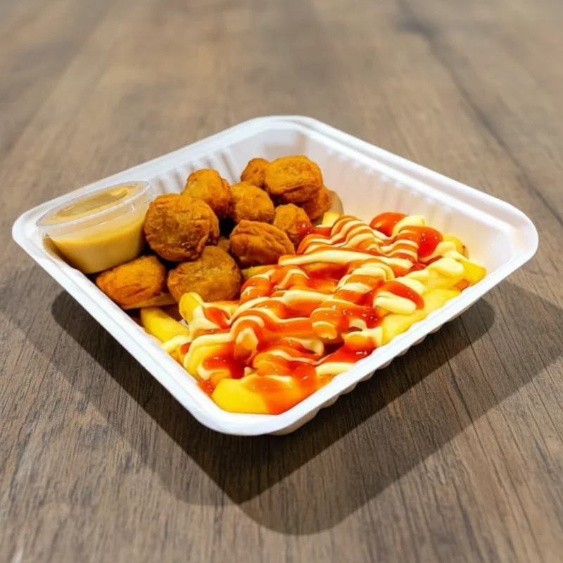 8 NUGGETS CON PAPAS