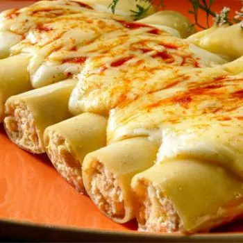 Canelone de Presunto e Queijo