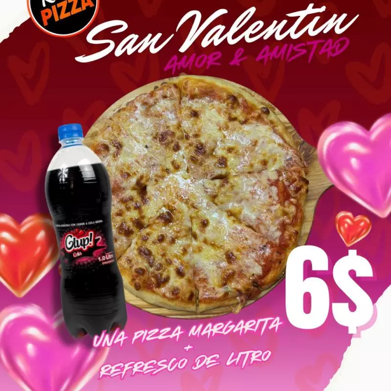 COMBO  PIZZA MARGAR C/ REFRESCO 1 L