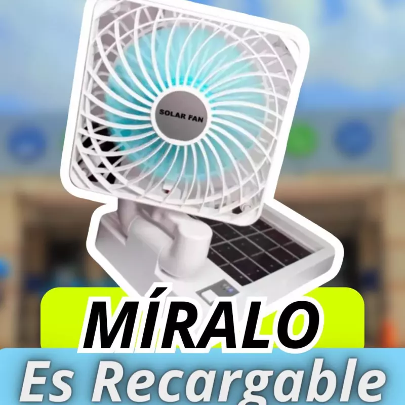 Ventilador recargable/ Panel solar