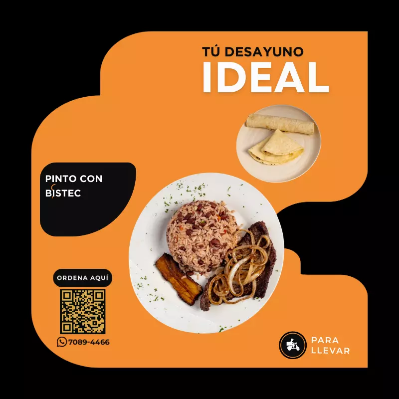 Gallo Pinto de Bistec