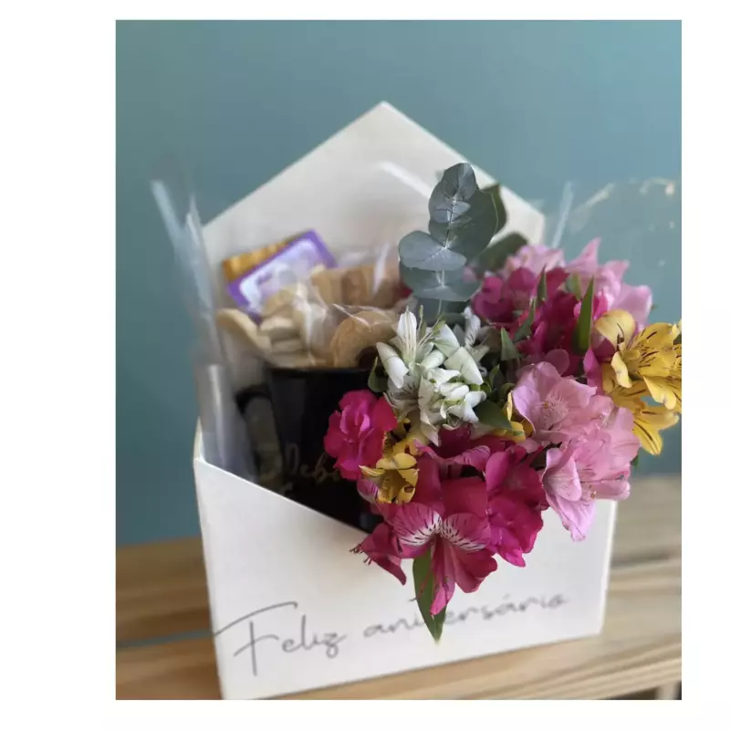 Box  Flores com chá