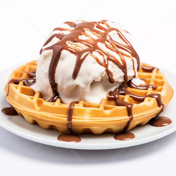 Waffle Completo (calda e sorvete)