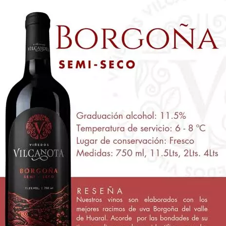 VINO VILCANOTA BORGOÑA 750 ml