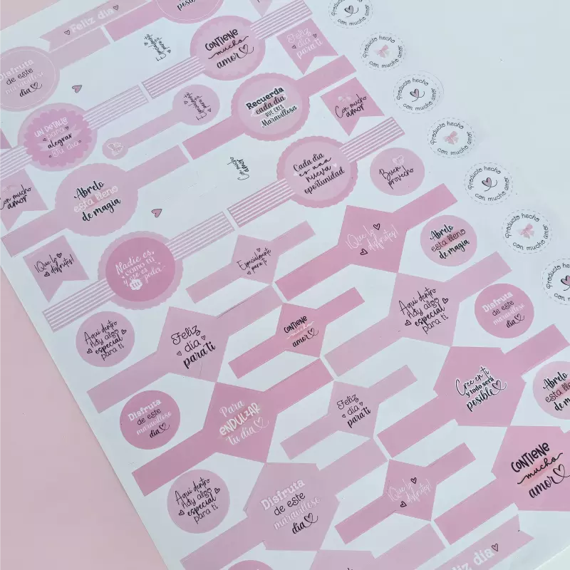 Hoja pretroquelada frascos mujer