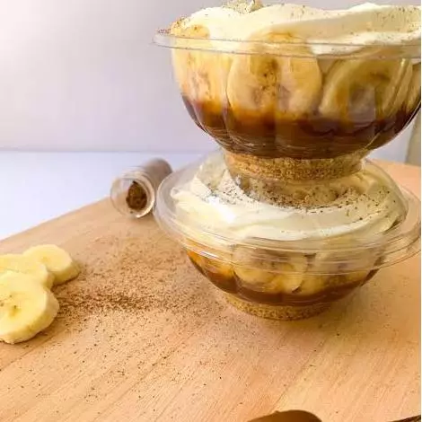 Tortinha no pote de Banoffe