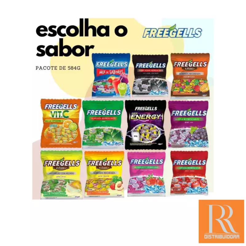 BALA FREEGELIS 584G - SABORES