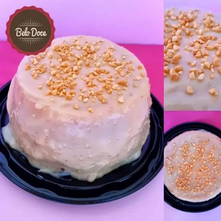 Mini vulcao de Paçoquinha