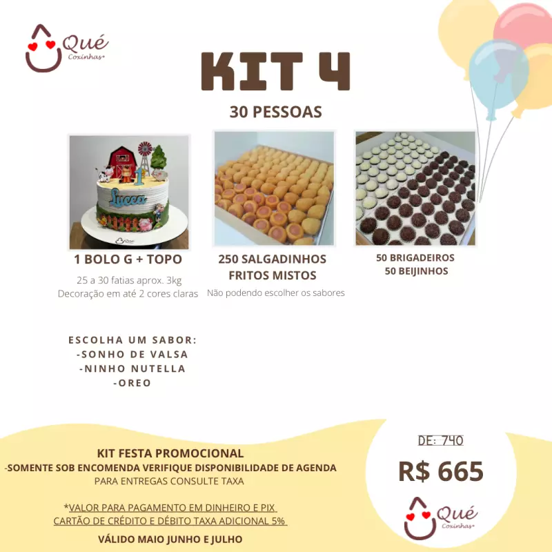 KIT 4 - 30 pessoas