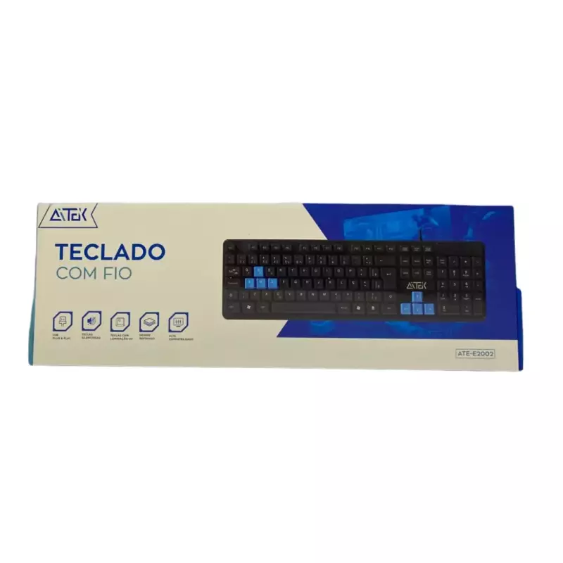 TECLADO C/FIO USB AITEK ATE-E2002