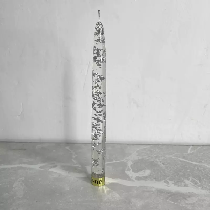 VELA ACRÍLICA PLATEADA REF BJ-808-2