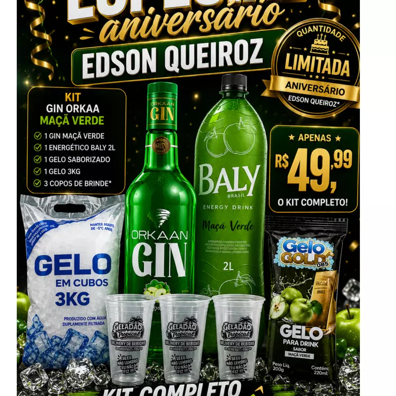 Kit Gin Orkaan Maça verde Completo