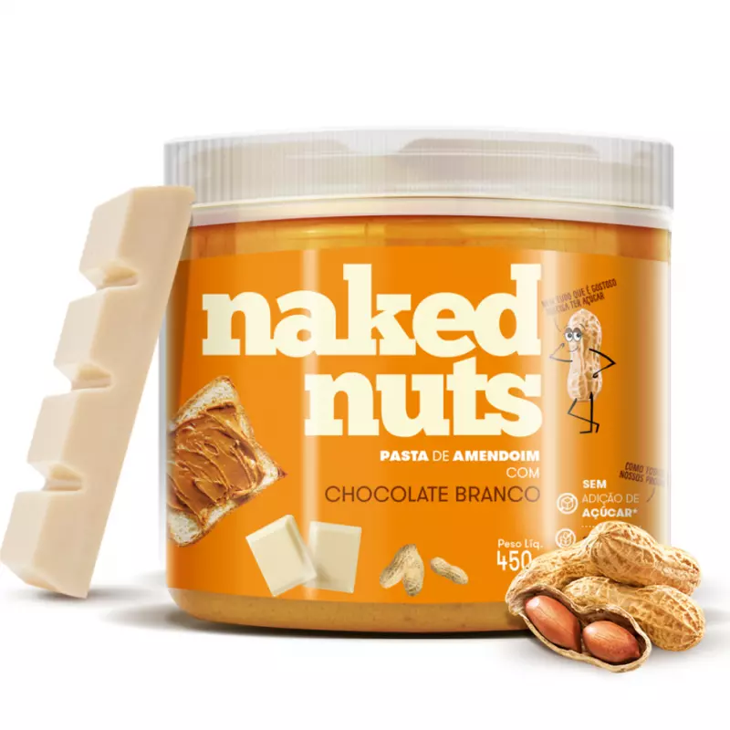 PASTA DE AMENDOIM COM CHOCOLATE BRANCO (450G)